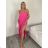 Šaty dlhé letné na ramienka dámske Rebeca (S/M ONE SIZE) TALIANSKA MÓDA IMD23472/DUR žlutá S/M