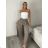 Nohavice lněné volnočasové dámske MODI (S/M/L ONE SIZE) TALIANSKA MÓDA IMSM26001236/DU S/M/L čierna