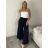 Nohavice lněné volnočasové dámske MODI (S/M/L ONE SIZE) TALIANSKA MÓDA IMSM26001236/DU S/M/L čierna