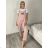 Nohavice teplákové dlhé s trakmi dámske EMILY (S/M/L ONE SIZE) TALIANSKA MÓDA IMC26001355/DU S/M/L modrá kráľovská