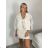 Súprava Bunda dlouhý rukáv a šaty na ramínka dámska VIVIEN  (XS/S/M/L ONE SIZE) TALIANSKA MÓDA IMWCA26005