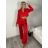 Súprava/komplet elegantné nohavice dlhé a sako dlhý rukáv dámska (S/M ONE SIZE) TALIANSKA MÓDA IMD23204