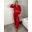 Súprava/komplet elegantné nohavice dlhé a sako dlhý rukáv dámska (S/M ONE SIZE) TALIANSKA MÓDA IMD23204
