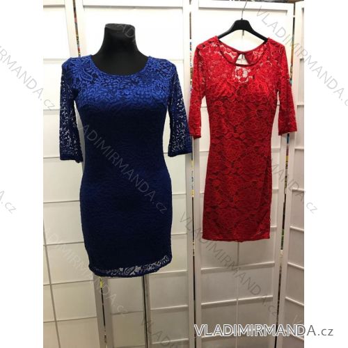 Šaty dámske elegantné plesové s čipkou (uni sl) TALIANSKÁ MÓDA IM91772692