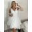 Šaty spoločenské svatební elegantné bez rukávov krátke plesové dámske (M/L) TALIANSKA MÓDA IMM26HB50119
