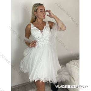 Šaty spoločenské svatební elegantné bez rukávov krátke plesové dámske (M/L) TALIANSKA MÓDA IMM26HB50119/DUR