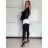 Legíny dlhé dámska (S/M ONE SIZE) TALIANSKA MÓDA IMPLP266136/DUR S / M čierna