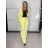 Nohavice dlhé elegantné dámske (S/M ONE SIZE) TALIANSKA MÓDA IMPLP2437150090/DU žlutá S/M/L