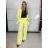 Nohavice dlhé elegantné dámske (S/M ONE SIZE) TALIANSKA MÓDA IMPLP2437150090/DU žlutá S/M/L