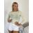 Tričko dlouhý krátký rukáv dámske LATINA(S/M  ONE SIZE) TALIANSKA MÓDA IMPDY2628031/DU S / M svetlozelená