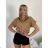 Košeľa krátký rukáv dámska TINA (S/M/L ONE SIZE) TALIANSKA MÓDA IMWKH26001