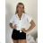 Košeľa krátký rukáv dámska TINA (S/M/L ONE SIZE) TALIANSKA MÓDA IMWKH26001/DUR S/M/L zelená khaki