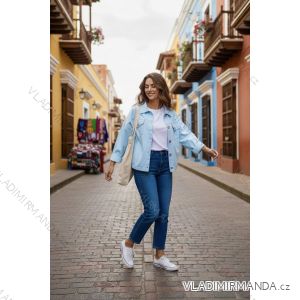 Bunda slabá dlhý rukáv dámska nadrozmer (44/46/48 ONE SIZE) TALIANSKA MÓDA IMD26070