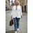 Sako elegantný dlhý rukáv dámske nadrozmer (48/50/52 ONE SIZE) TALIANSKA MÓDA IMD26076