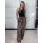 Nohavice dlhé letné dámske SAMBA (S/M/L ONE SIZE) TALIANSKA MÓDA IMWHD260001-2/DUR S/M/L hnedá