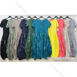 Šaty letné oversize krátky rukáv dámske (S/M/L ONE SIZE) TALIANSKA MÓDA IM426174