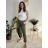 Nohavice dlhé háremky dámske (S/M ONE SIZE) TALIANSKA MÓDA IMD24126/DU zelená S/M