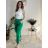 Nohavice dlhé háremky dámske (S/M ONE SIZE) TALIANSKA MÓDA IMD24126/DU zelená S/M