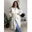 Kabát flaušový dlouhý dámský (S/M/L ONE SIZE) ITALSKÁ MÓDA IMM22SL5079A