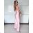 Šaty elegantné spoločenské dlhé na ramienka dámske STELA (S/M ONE SIZE) TALIANSKA MÓDA IM3260001
