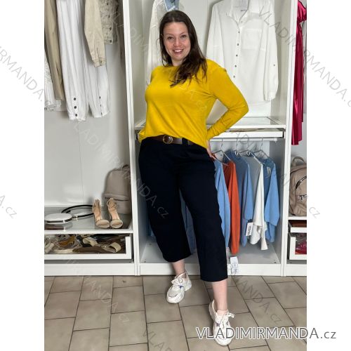 Nohavice outdoorové s opaskom dámske LOLA (S/M/L ONE SIZE) TALIANSKA MÓDA IM426056/DUR černá S/M/L