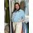Bunda oversize dlhý rukáv dámska KAILA (S/M/L/XL ONE SIZE) TALIANSKA MÓDA IMC26081/DUR S/M/L svetlo modrá