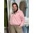 Bunda oversize dlhý rukáv dámska KAILA (S/M/L/XL ONE SIZE) TALIANSKA MÓDA IMC26081/DUR S/M/L svetlo modrá