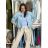 Bunda oversize dlhý rukáv dámska KAILA (S/M/L/XL ONE SIZE) TALIANSKA MÓDA IMC26081/DUR S/M/L svetlo modrá