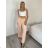 Nohavice letní s opaskom dámske TERNA (S/M/L ONE SIZE) TALIANSKA MÓDA IM426001356/DUR tm. modrá S/M/L