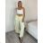 Nohavice letní s opaskom dámske TERNA (S/M/L ONE SIZE) TALIANSKA MÓDA IM426001356/DUR tm. modrá S/M/L