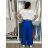 Nohavice letní s opaskom dámske TERNA (S/M/L ONE SIZE) TALIANSKA MÓDA IM426001356/DUR tm. modrá S/M/L