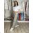 Nohavice letní s opaskom dámske TERNA (S/M/L ONE SIZE) TALIANSKA MÓDA IM426001356/DUR tm. modrá S/M/L