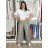 Nohavice letní s opaskom dámske TERNA (S/M/L ONE SIZE) TALIANSKA MÓDA IM426001356/DUR tm. modrá S/M/L