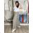 Nohavice letní s opaskom dámske TERNA (S/M/L ONE SIZE) TALIANSKA MÓDA IM426001356/DUR tm. modrá S/M/L