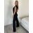 Súprava elegantné nohavice dlhé a Top dámska (S/M/L ONE SIZE) TALIANSKA MÓDA IMWGB260002/DUR S/M/L šedá