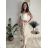 Nohavice elegantné dámske (S/M/L ONE SIZE) TALIANSKA MÓDA IMM26M8102/DR svetlo modrá S/M/L
