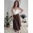 Sukňa dlhá s opaskom dámska (S/M/L ONE SIZE) TALIANSKA MÓDA IMWCP2624300/DU modrá S/M/L