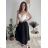 Sukňa dlhá s opaskom dámska (S/M/L ONE SIZE) TALIANSKA MÓDA IMWCP2624300/DU modrá S/M/L