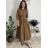Šaty dlhé košilové 3/4 dlouhý rukáv dámske KONSTANCE  (S/M/L ONE SIZE) TALIANSKA MÓDA IMPDY264885/DUR S/M/L biela