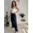 Nohavice maslové s opaskom dámske (S/M/L ONE SIZE) TALIANSKA MÓDA IMD25223