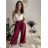Nohavice maslové s opaskom dámske (S/M/L ONE SIZE) TALIANSKA MÓDA IMD25223