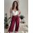 Nohavice maslové s opaskom dámske (S/M/L ONE SIZE) TALIANSKA MÓDA IMD25223