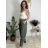 Nohavice dlhé elegantní dámske JITKA (S/M/L ONE SIZE) TALIANSKA MÓDA IM426070/DU tmavě hnědá S/M/L