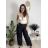Nohavice dlhé elegantní dámske JITKA (S/M/L ONE SIZE) TALIANSKA MÓDA IM426070/DU tmavě hnědá S/M/L