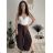 Nohavice letné zavinovací dlhé oversize dámske GINIE (S/M/L ONE SIZE) TALIANSKA MÓDA IMD24250/DU světle hnědá S/M/L