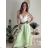 Nohavice dlhé elegantné s opaskom dámske (S/M/L ONE SIZE) TALIANSKA MÓDA IMSM26005/DU světle modrá S/M/L