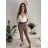 Nohavice elegantné s opaskom 3/4 krátke dámske (S/M/L ONE SIZE) TALIANSKA MÓDA IMPLI257048