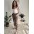 Nohavice elegantné s opaskom 3/4 krátke dámske (S/M/L ONE SIZE) TALIANSKA MÓDA IMPLI257048