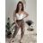 Nohavice elegantné s opaskom 3/4 krátke dámske (S/M/L ONE SIZE) TALIANSKA MÓDA IMPLI257048