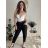 Nohavice elegantné s opaskom 3/4 krátke dámske (S/M/L ONE SIZE) TALIANSKA MÓDA IMPLI257048